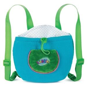 Webkinz Blue & Green Corduroy Pet Carrier Knapsack Backpack Bag